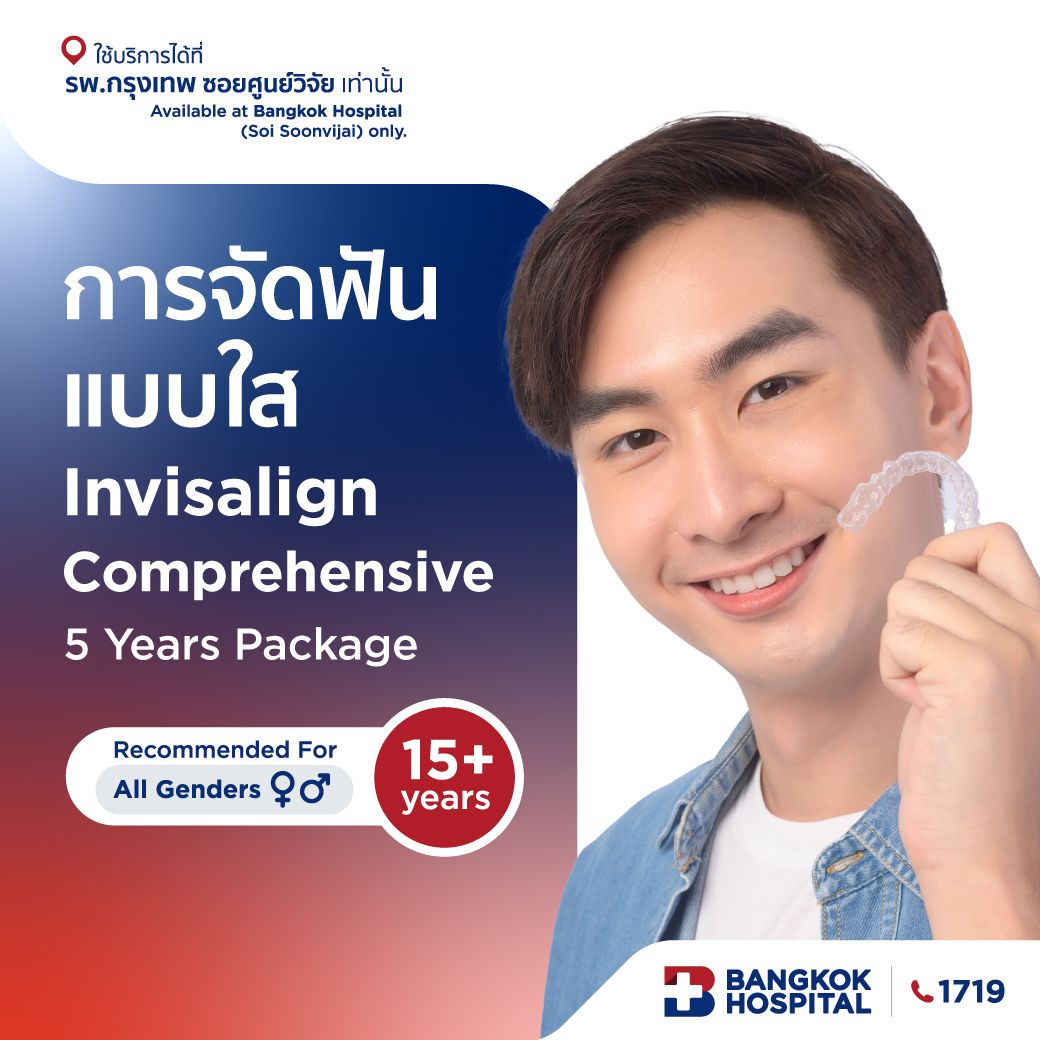 การจัดฟันแบบใส Invisalign Comprehensive 5 Years Package