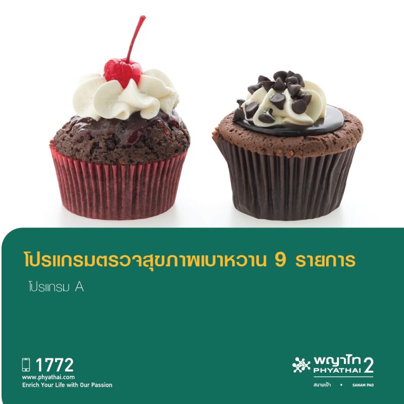 (พญาไท 2) โปรแกรมตรวจสุขภาพเบาหวาน 9 รายการ (โปรแกรม A)